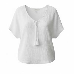 Joie white cotton gauze top, XL